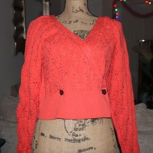Burnt orange free people cardigan🧡❤️‍🔥